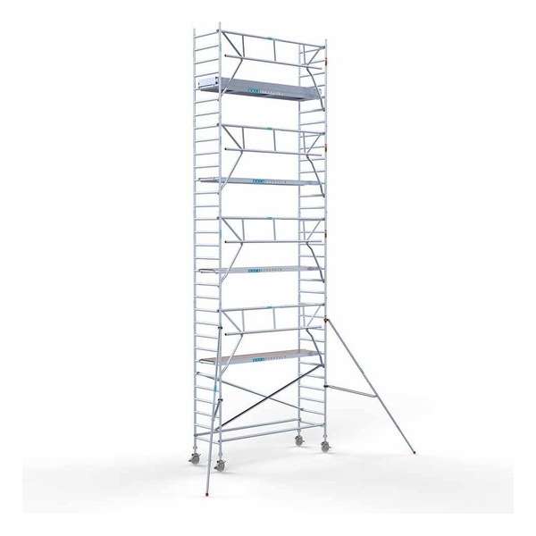 Rolsteiger Standaard 90x305 10,2m werkhoogte carbon vloer + enkele voorloopleuning Rolsteiger Standaard 90x305 10,2m werkhoogte carbon vloer + enkele voorloopleuning