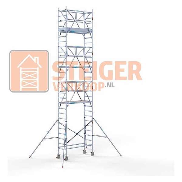 Rolsteiger Standaard 75x190 9,2m werkhoogte + dubbele voorloopleuning Rolsteiger Standaard 75x190 9,2m werkhoogte + dubbele voorloopleuning
