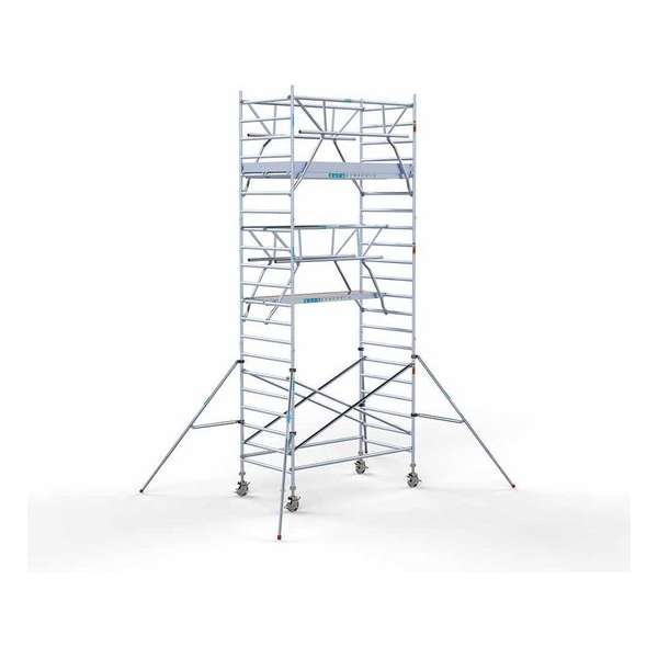 Rolsteiger Standaard 135x250 7,2m werkhoogte carbon vloer + dubbele voorloopleuning Rolsteiger Standaard 135x250 7,2m werkhoogte carbon vloer + dubbele voorloopleuning
