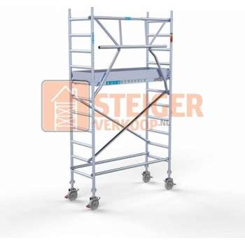 Rolsteiger Standaard 75x190 4,2m werkhoogte carbon vloer + enkele voorloopleuning