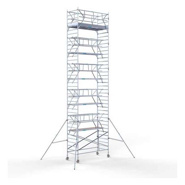 Rolsteiger Standaard 135x305 12,2m werkhoogte carbon vloer + dubbele voorloopleuning Rolsteiger Standaard 135x305 12,2m werkhoogte carbon vloer + dubbele voorloopleuning