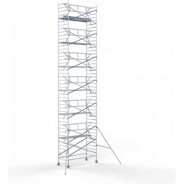 Rolsteiger Standaard 135x305 14,2m werkhoogte + enkele voorloopleuning Rolsteiger Standaard 135x305 14,2m werkhoogte + enkele voorloopleuning