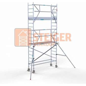 Rolsteiger Standaard 75x250 6,2m werkhoogte carbon vloer + enkele voorloopleuning