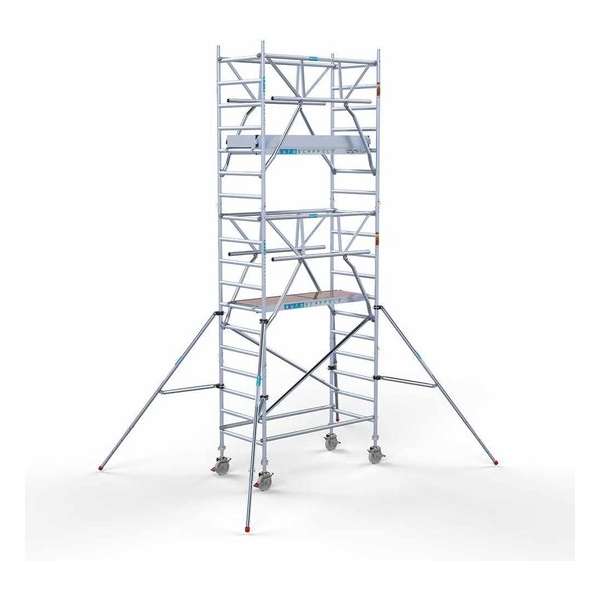 Rolsteiger Standaard 90x190 6,2m werkhoogte carbon vloer + dubbele voorloopleuning