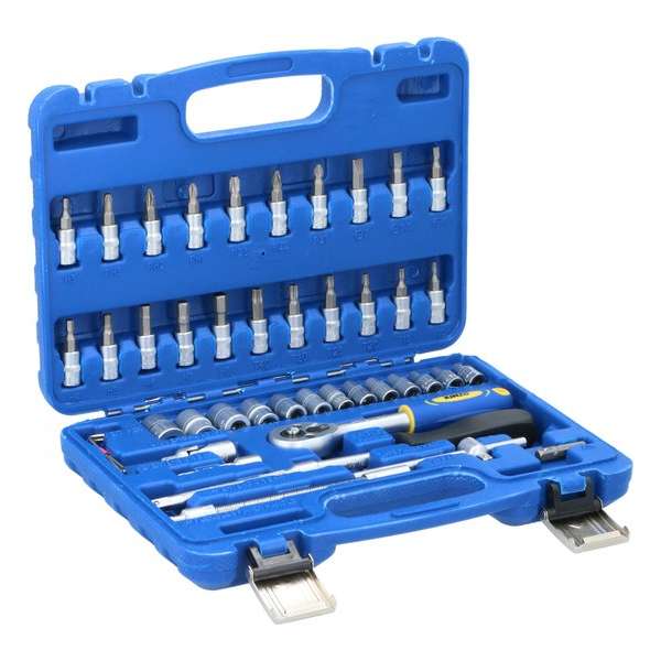 Kinzo gereedschapsset - dopsleutels - bits - ratel - 46 stuks - CRV Kinzo gereedschapsset - dopsleutels - bits - ratel - 46 stuks - CRV