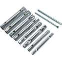 Pijpsleutelset met 2 Wringstaven - 6-22 mm - 10-delig