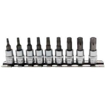 BGS - Torx doppenset -  9 delig - T10 - T15 - T20 - T25 - T27 - T30 - T40 - T45 en T50 - 1/4 aansluiting - BGS2164