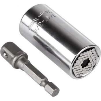 Universele dopsleutel - 7/19 mm 3-8'' inclusief boormachine adapter
