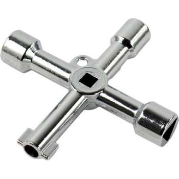 Multi sleutel - 6 tot 14mm - dubbelbaard driehoek vierkant - C