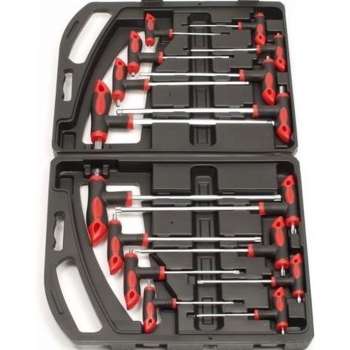 T-Greep Inbus en Torx set 16 delig