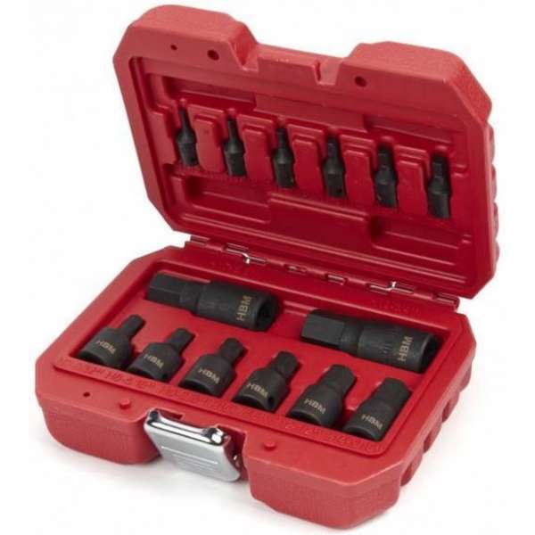 14 delige Kracht Inbus – Doppenset 2,5-19mm 14 delige Kracht Inbus – Doppenset 2,5-19mm