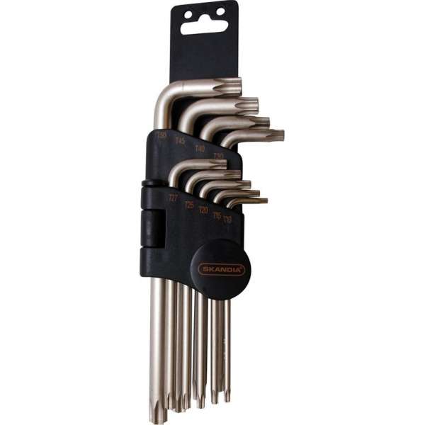 SKANDIA Torx Inbussleutelset - Stiftsleutelsel 10-50 mm - 9-delig