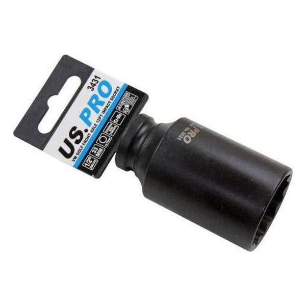 Kracht dop 33 mm 1/2" 12-kant voor Volkswagen Golf naafmoer Kracht dop 33 mm 1/2" 12-kant voor Volkswagen Golf naafmoer