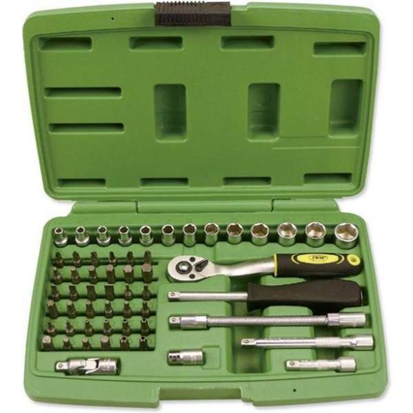 JBM Tools | 56-DELIGE GEREEDSCHAPSKIT MET HEXAGONALE DOPPEN JBM Tools | 56-DELIGE GEREEDSCHAPSKIT MET HEXAGONALE DOPPEN