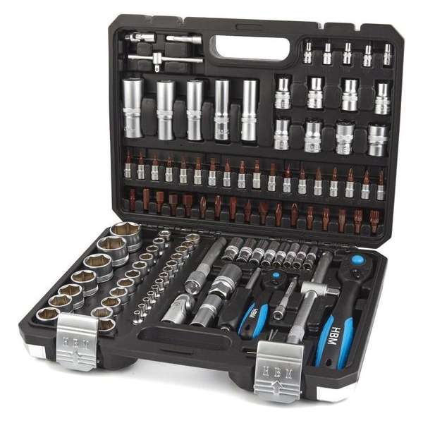 108 Delige Professionele Doppenset met Premium Ratels 108 Delige Professionele Doppenset met Premium Ratels
