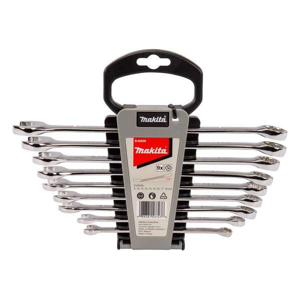 Makita Ring-/steeksleutelset 9-delig