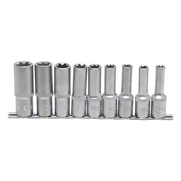 BGS - Torx doppenset lang 1/2" - 9 delig - E10, E11, E12, E14, E16, E18, E20, E22 en E24 - BGS2026 BGS - Torx doppenset lang 1/2" - 9 delig - E10, E11, E12, E14, E16, E18, E20, E22 en E24 - BGS2026