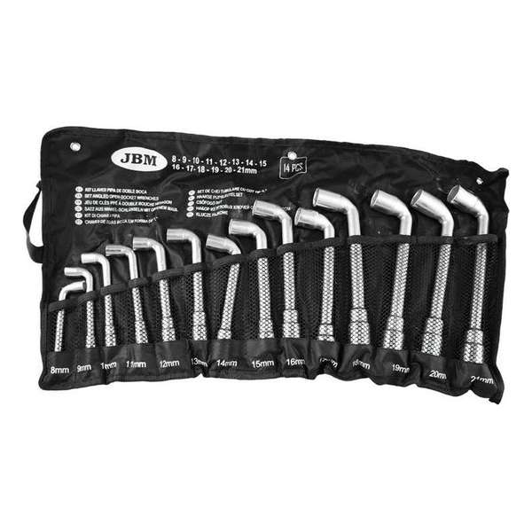 JBM Tools | HAAKSE PIJPSLEUTELSET, 14-DELIG JBM Tools | HAAKSE PIJPSLEUTELSET, 14-DELIG