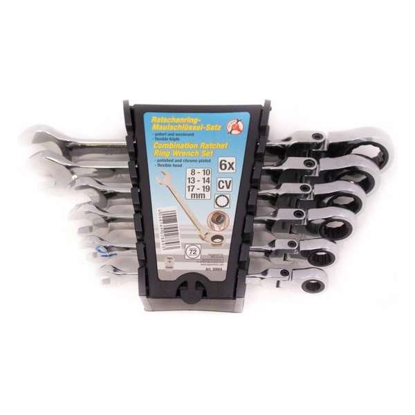 Ringratelsleutelset/ steek ringratelsleutel 6-delig BGS 30004 Ringratelsleutelset/ steek ringratelsleutel 6-delig BGS 30004