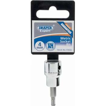 Draper Expert Hexagonal x 50mm 3/8 "Vierkante Drive Socket Bit