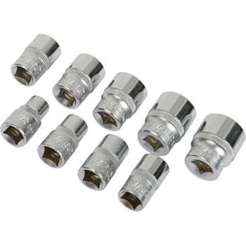 Silverline 3/8 metrische doppen set 9 st. 8 - 19 mm
