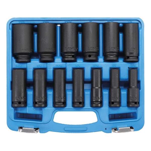 Krachtdoppenset – Impact Socket Set (Engels/ Inch/ SAE) 1/2", 13 delig 75 mm, BGS 5208 Krachtdoppenset – Impact Socket Set (Engels/ Inch/ SAE) 1/2", 13 delig 75 mm, BGS 5208