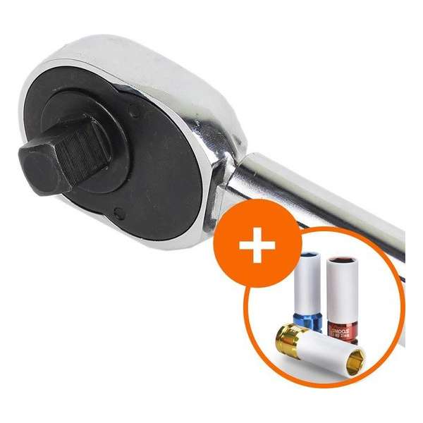 Smoos® Momentsleutel 1/2 opname 40-210 Nm + Teflon doppenset Smoos® Momentsleutel 1/2 opname 40-210 Nm + Teflon doppenset