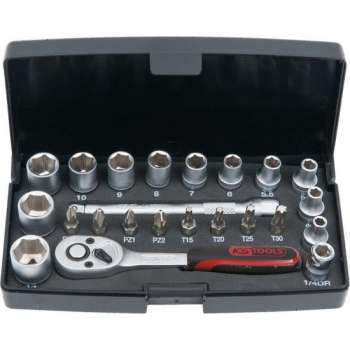 KS Tools doppendoos set (23 stuks 1/4-Inch)