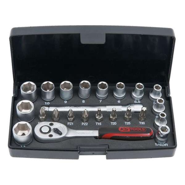 KS Tools doppendoos set (23 stuks 1/4-Inch) KS Tools doppendoos set (23 stuks 1/4-Inch)