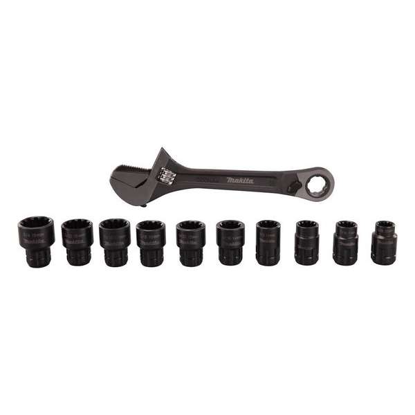 Makita Verstelbare moersleutel/pijptang/ratel 6-GL 14-delige set Makita Verstelbare moersleutel/pijptang/ratel 6-GL 14-delige set