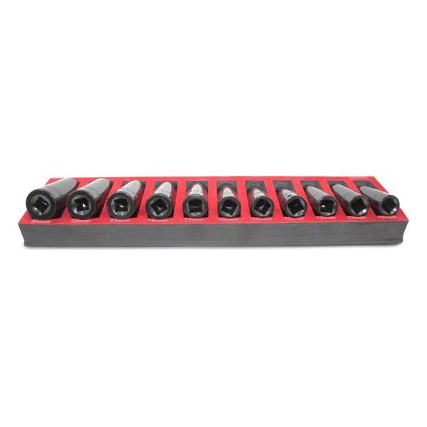 Benson Slagmoerdoppenset 1/2" - 10 t/m 24 mm. Benson Slagmoerdoppenset 1/2" - 10 t/m 24 mm.