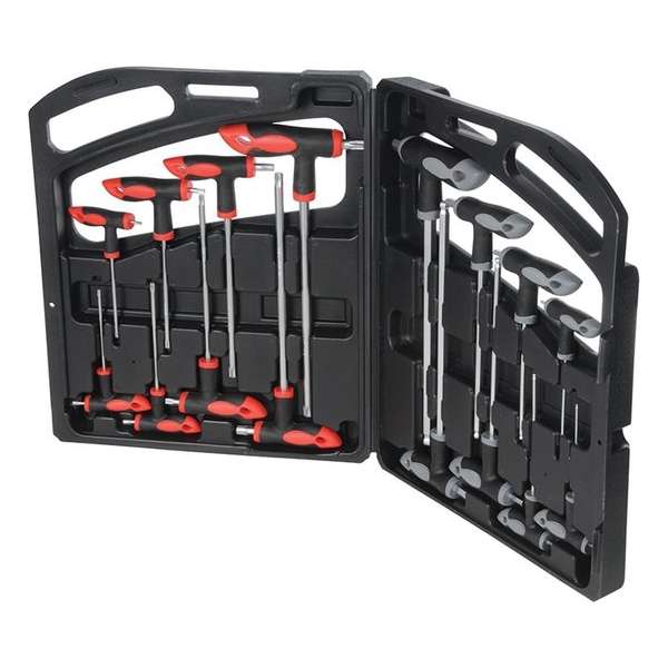 Silverline Dopsleutel Set met T-Handvat - 16 Delig Silverline Dopsleutel Set met T-Handvat - 16 Delig