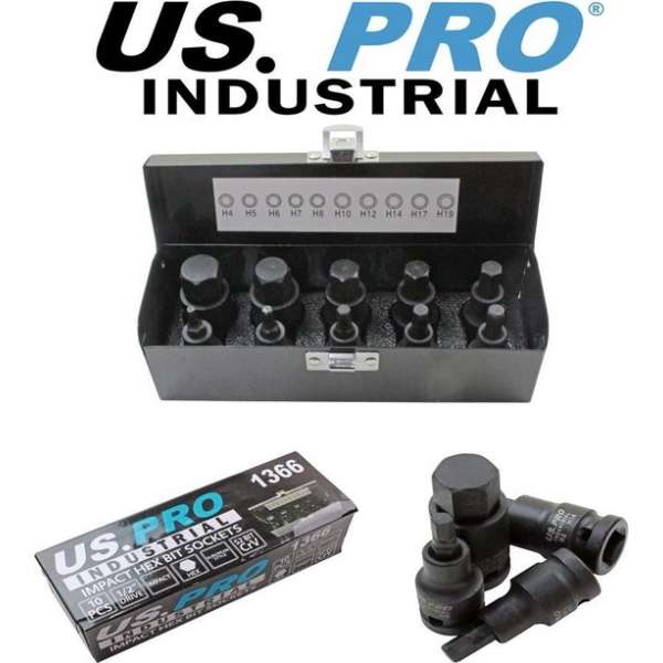 Torx krachtdoppenset 1/2" T20 tot T70 10-delig Torx krachtdoppenset 1/2" T20 tot T70 10-delig