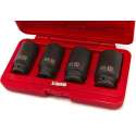 4 Delige 1/2" Lange Krachtdoppenset Grote Maten for pro's