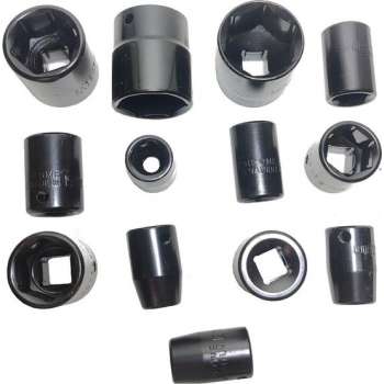Impact 1/2" krachtdoppen set 13 delig Kracht doppen voor slagmoersleutel 10 - 32mm