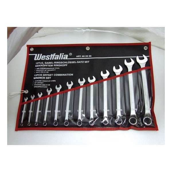 Westfalia Steek- en ringsleutel set, 12-delig Westfalia Steek- en ringsleutel set, 12-delig