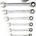 7 delig ratel-steek-ringsleutel set engels/inch   Hebbes Tools