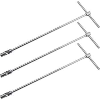 Smoos® T-sleutel 13 mm met cardangewricht - 3 stuks -RVS - Zilver