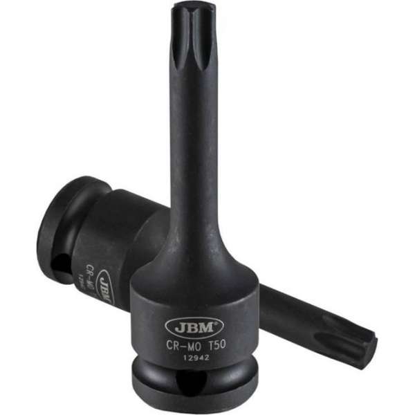 JBM Tools | Slag-bits torx t50 met een uitsparing 1/2" voor 52340 JBM Tools | Slag-bits torx t50 met een uitsparing 1/2" voor 52340