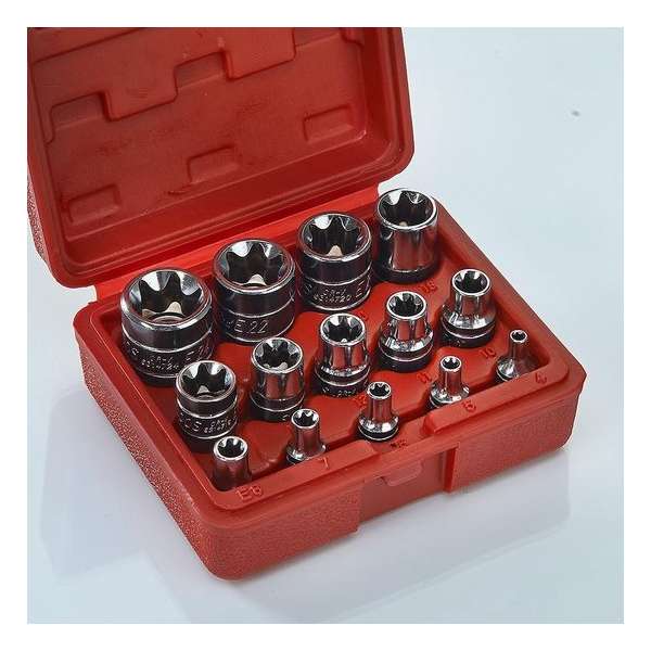 Smoos® Uitwendige Torx doppenset 14-delig, extra compact Smoos® Uitwendige Torx doppenset 14-delig, extra compact
