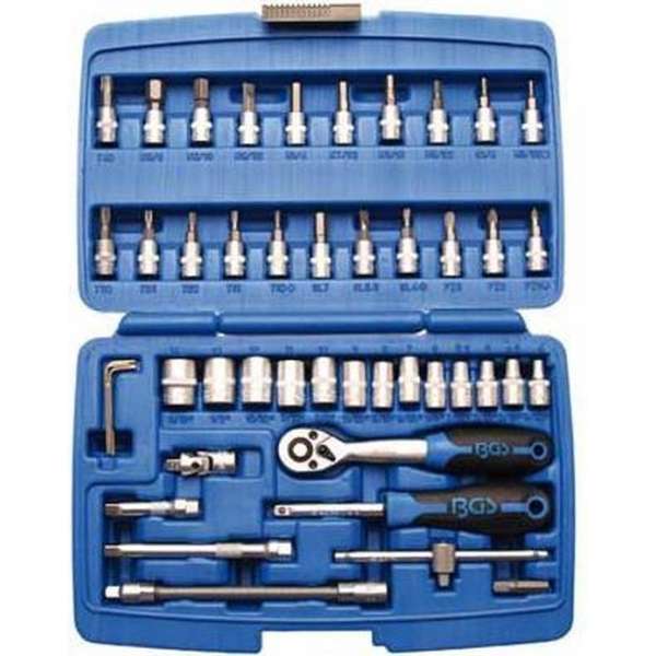 Dopsleutelset 1/4" 46 delig (engels) BGS 2141 Dopsleutelset 1/4" 46 delig (engels) BGS 2141