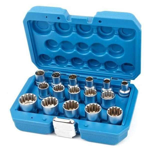 16 Delige 1/2″ Multilock Doppenset Van 8 tot 24 mm 16 Delige 1/2″ Multilock Doppenset Van 8 tot 24 mm