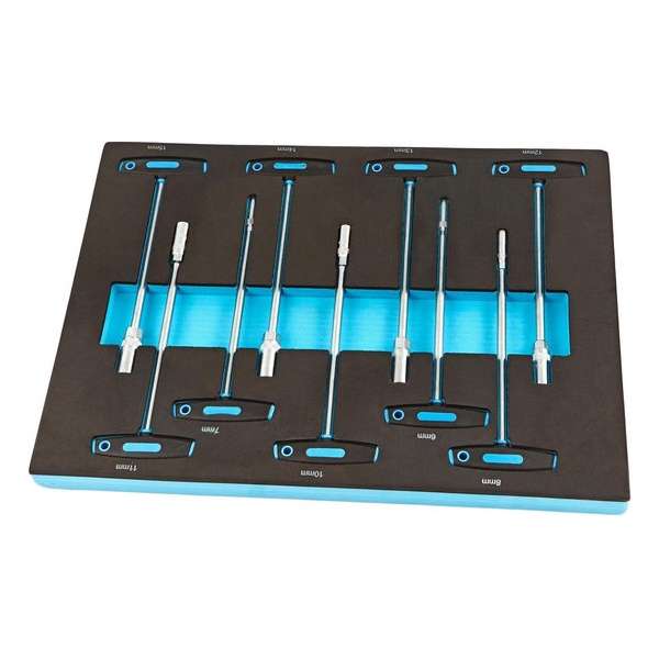 9 T-Greep Dopsleutel Foam inlay voor Gereedschapswagen 9 T-Greep Dopsleutel Foam inlay voor Gereedschapswagen