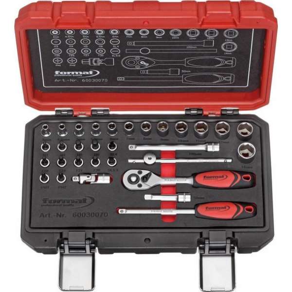 "Dopsleutelset 1/4" 35-dlg. FORMAT" "Dopsleutelset 1/4" 35-dlg. FORMAT"