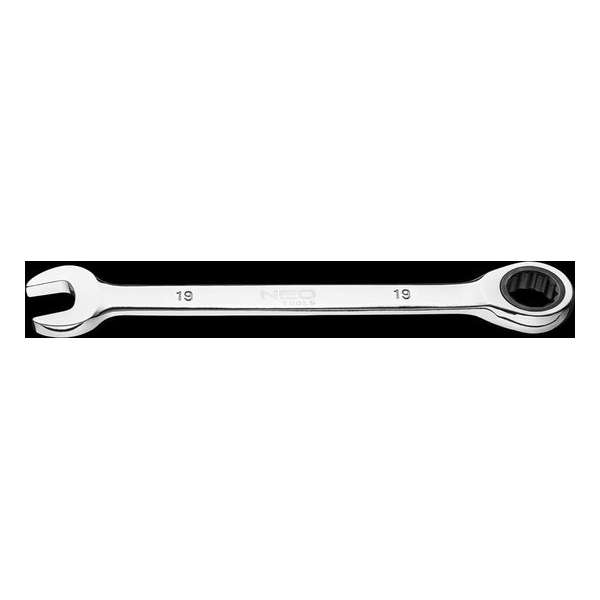 NEO steek/ratelsleutel 19mm crv staal NEO steek/ratelsleutel 19mm crv staal