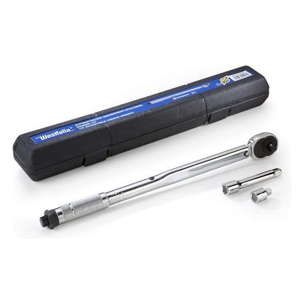 Westfalia Automatische momentsleutelset 30 - 210 Nm, 1/2 tot 3/8 Westfalia Automatische momentsleutelset 30 - 210 Nm, 1/2 tot 3/8