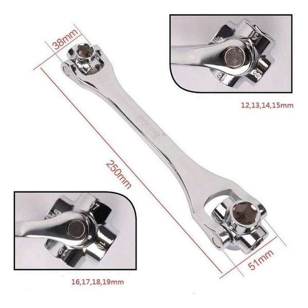 Hofftech Ringsleutel Multi 12, 13, 14, 15,16, 17, 18 & 19mm Hofftech Ringsleutel Multi 12, 13, 14, 15,16, 17, 18 & 19mm
