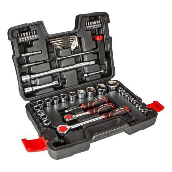 Toptools Doppenset 53 delig, 1/4 en 1/2 aansluiting Toptools Doppenset 53 delig, 1/4 en 1/2 aansluiting
