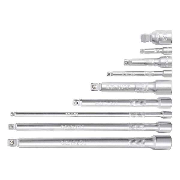 Verlengstukken set - Verlengstuk dopsleutel - 9 delig 1/4" - 3/8" - 1/2" BGS 2253 Verlengstukken set - Verlengstuk dopsleutel - 9 delig 1/4" - 3/8" - 1/2" BGS 2253