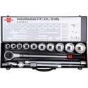 Assortiment dopsleutels 3/4 inch zeskant metrisch